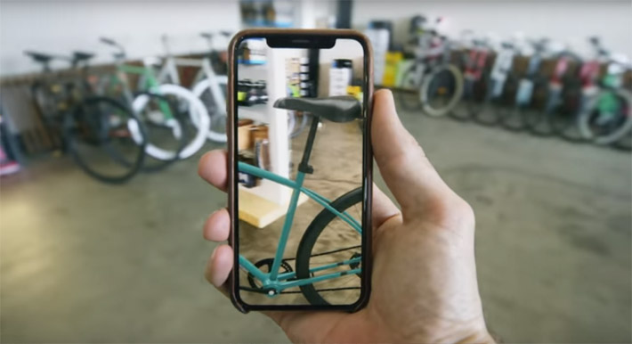 PureCycles a Shopify store using AR Quick Look