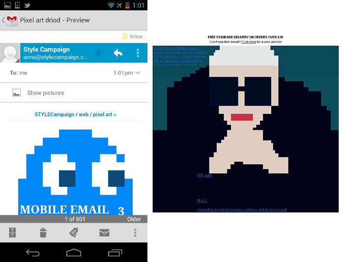 Android email design tips