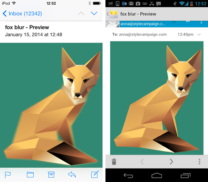 SVG blur filter in email