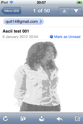 Ascii art support in email
