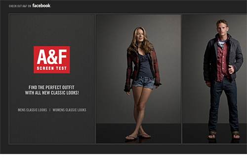 View A&F side scrolling email