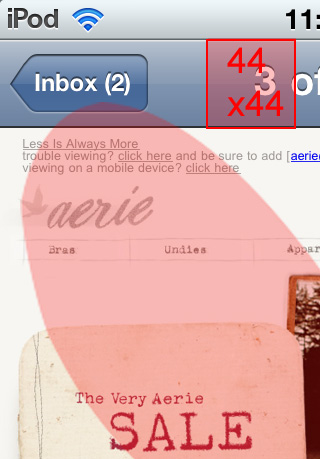 Designing emails for touch