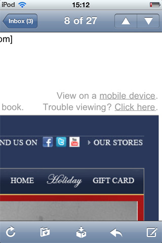Designing emails for touch