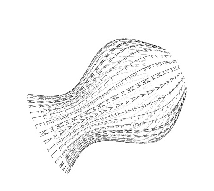 The word email repeated e.g 100 times to form the shape of an upside down vase or squid, not sure what that is, yes I made it with space type generator