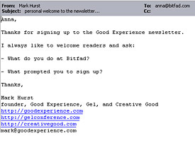 Good experience newsletter