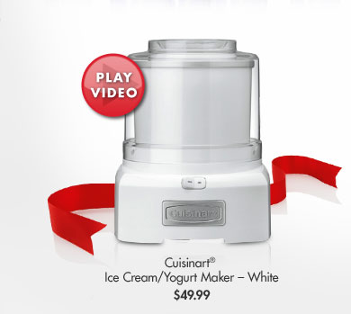 Cuisinart(R) Ice Cream/Yogurt Maker - White $49.99 PLAY VIDEO
