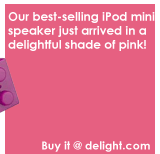 Our best-selling iPod mini speaker just arrived in a delightful shade of pink!