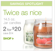Twice as nice. 14.5 oz Jar candles 2 for $20