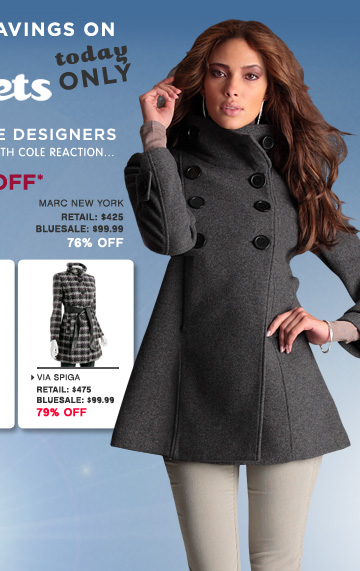 Shop Coats: Bluesale Designer Blowout - COATS starting at $49.99