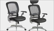 Professional Air Grid Back Leather Chair Collection