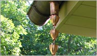 Fluted Cup Copper 102 inch Rain Chain