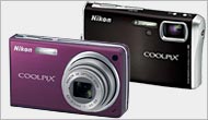 Nikon Coolpix Cameras, Up To 10MP, 5x Optical Zoom, VR Image Stabilization