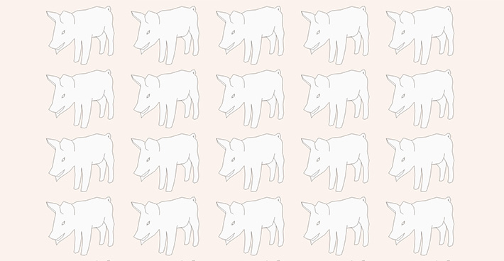 Now there's 30 pig pinks through the magic of shapetype, though you can only see 20 in this crop