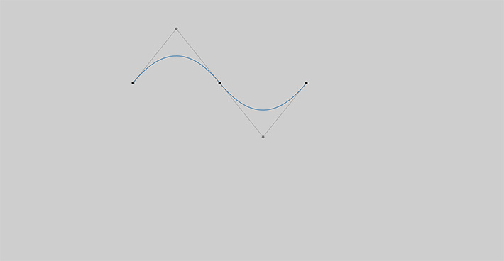 A quadratic bezier curve, looks like the letter S on its side
