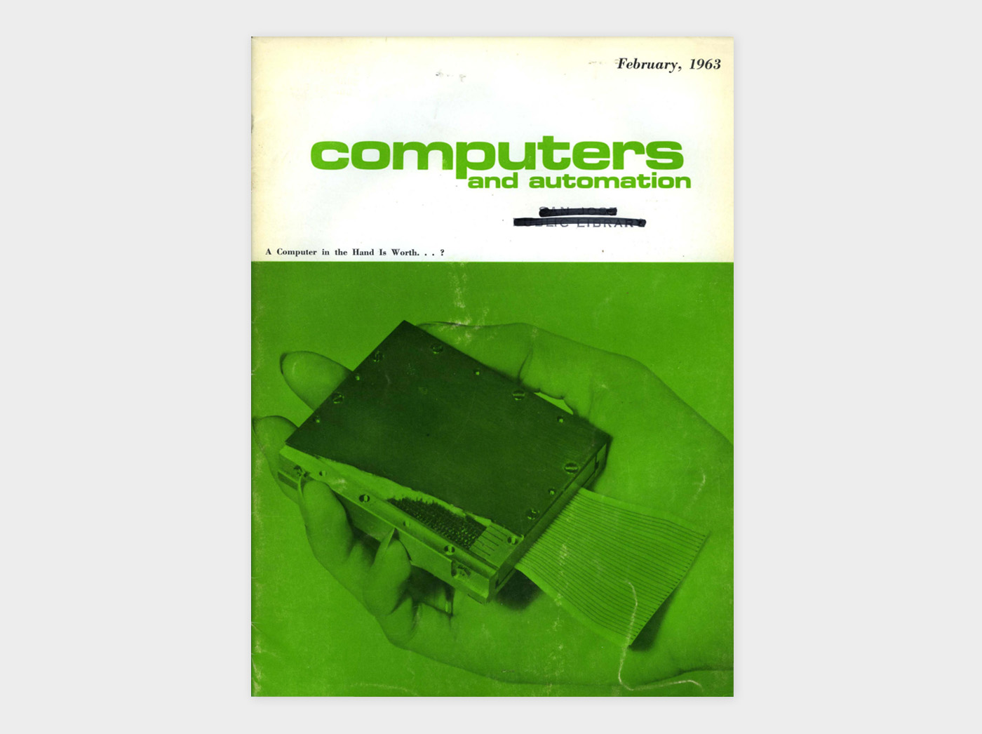 The 1963 cover of Computers and Automation