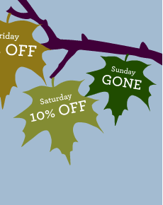 20% OFF until midnight, 15% OFF on Friday, 10% OFF on Saturday + FREE shipping & returns*