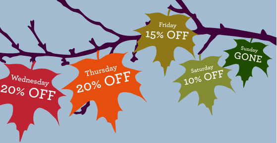 20% OFF until Thursday, 15% OFF on Friday, 10% OFF on Saturday + FREE shipping & returns*