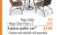 Napa Patio Set $199