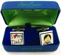 I heart My Dad Cuff Links $38