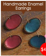 Handmade Enamel Earrings