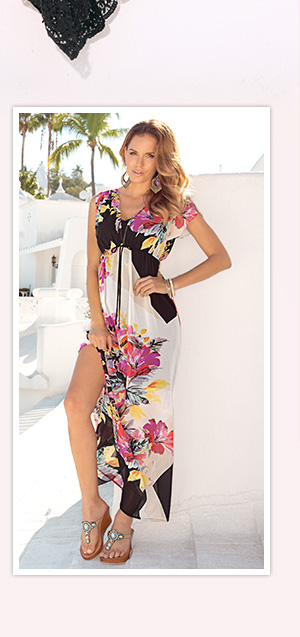 Watercolor Floral Maxi Dress