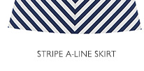 STRIPE A-LINE SKIRT